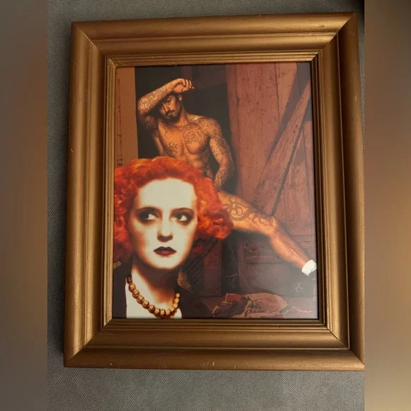 Alex Aleixo “Miss Davis” Framed Picture. Signed by the Artist.